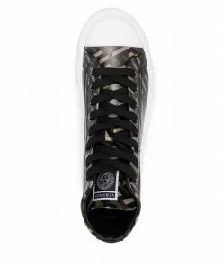 Versace Greca-pattern print lace-up sneakers