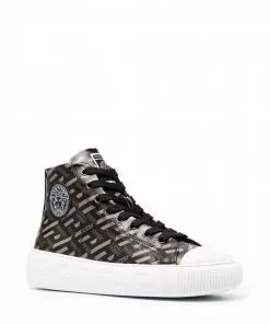 Versace Greca-pattern print lace-up sneakers