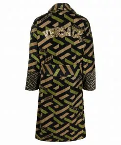 Versace La Greca cotton bathrobe