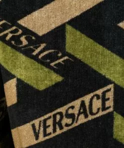Versace La Greca cotton bathrobe