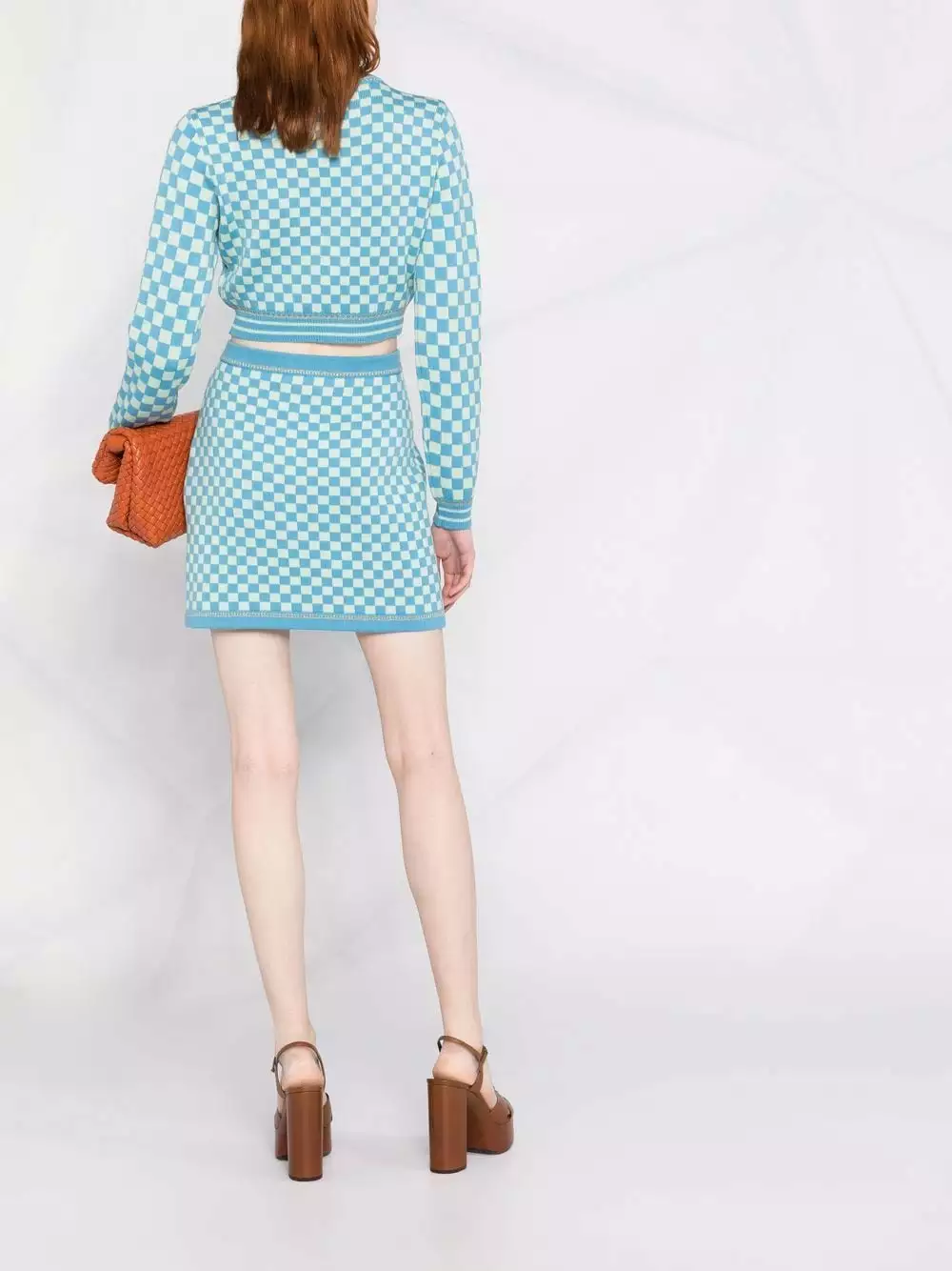 Versace Checkeredboard print cropped jumper 6 Versace checkeredboard-print cropped jumper