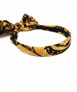Versace Barocco-print silk headband