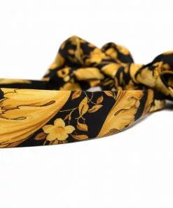 Versace Barocco-print silk headband