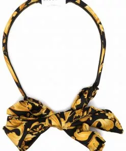 Versace Barocco-print silk headband